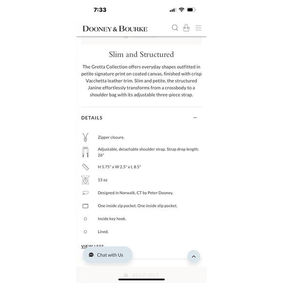 Dooney & Bourke Gretta Janine Crossbody Bag SOLD OUT Brown Coated Old Money - Picture 16 of 16